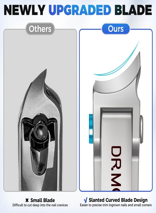 درمود مقص أظافر القدم السميكة لكبار السن، مقص أظافر مائل للرجال للأظافر الغائرة السميكة بفتحة فك واسعة، مقص أظافر قوي ومتين منحني للأظافر الغائرة الكبيرة - Image 2